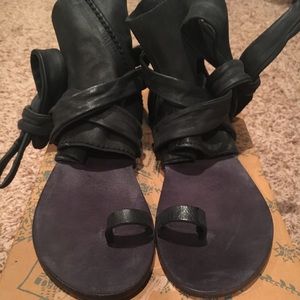 Free People Delaney boot sandal bootie ankle tie